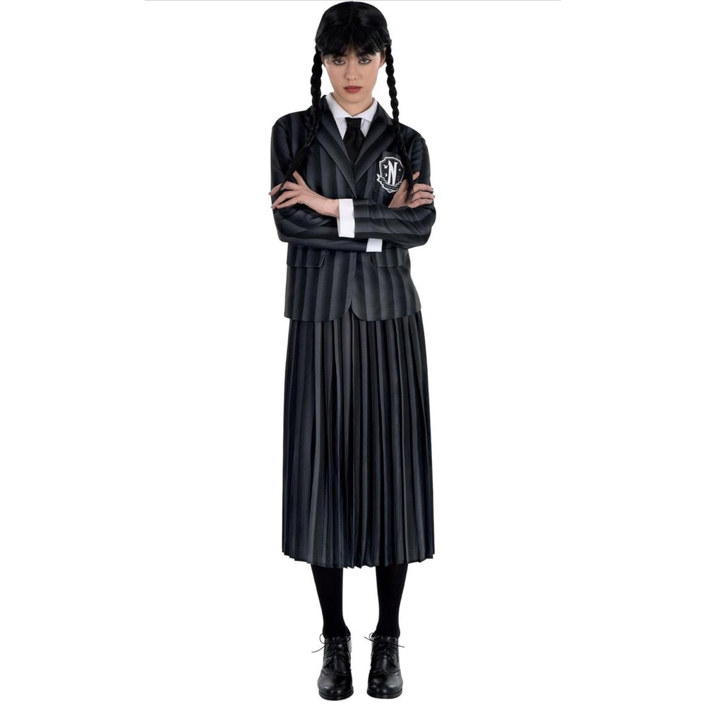 Adult Sz‎ S 2-4 WEDNESDAY ADDAMS NEVERMORE ACADEMY UNIFORM Costume Addams Family
